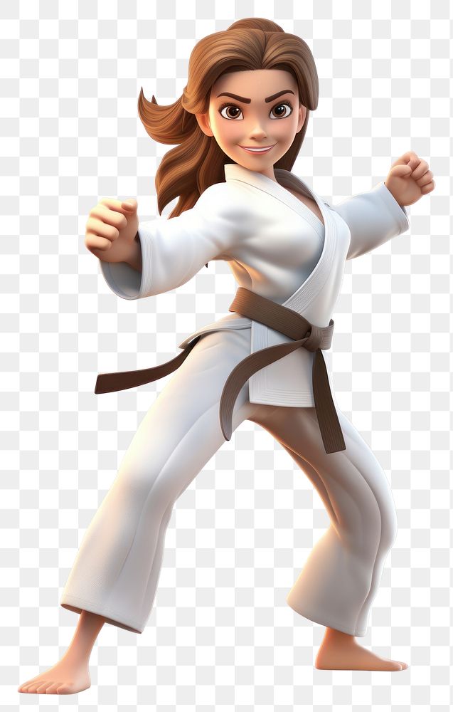 PNG Cartoon sports karate adult. AI generated Image by rawpixel.