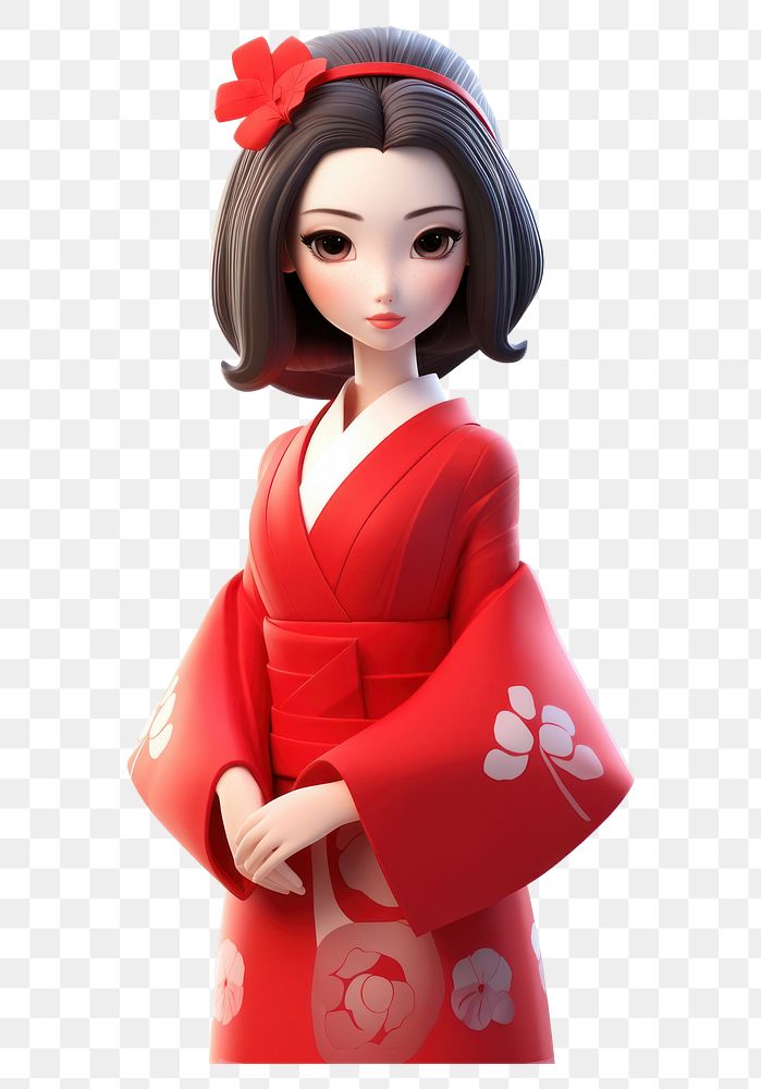 PNG Kimono fashion cartoon adult. AI generated Image by rawpixel.
