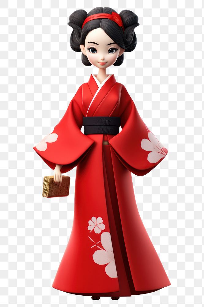 PNG Kimono fashion cartoon dress. AI generated Image by rawpixel.