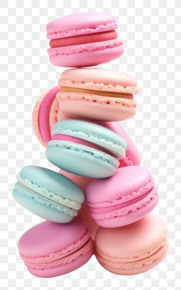 PNG Macarons food white background confectionery