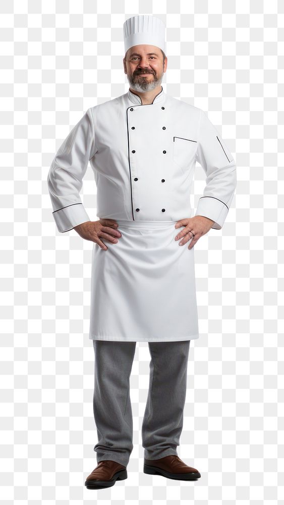 PNG Adult chef white background protection. 