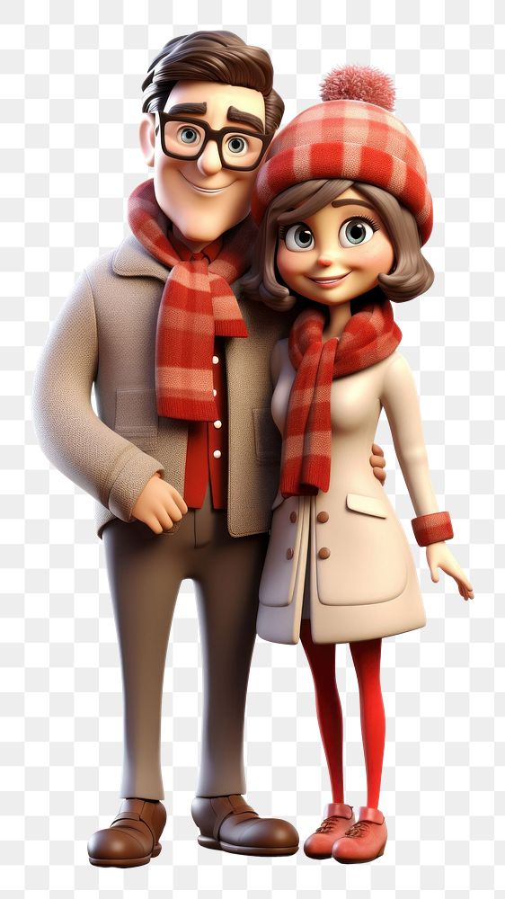 PNG Cartoon scarf adult woman.