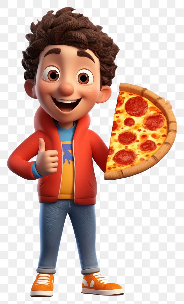 PNG Pizza smiling cartoon food. 