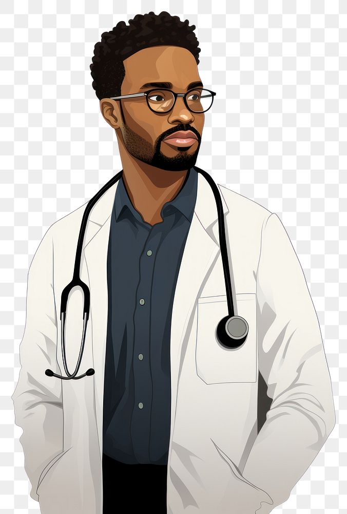 PNG Doctor portrait glasses adult. AI generated Image by rawpixel.