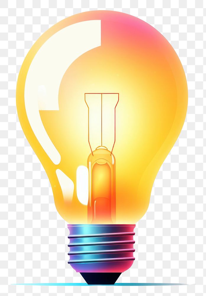 PNG Light lightbulb lamp white background. AI generated Image by rawpixel.