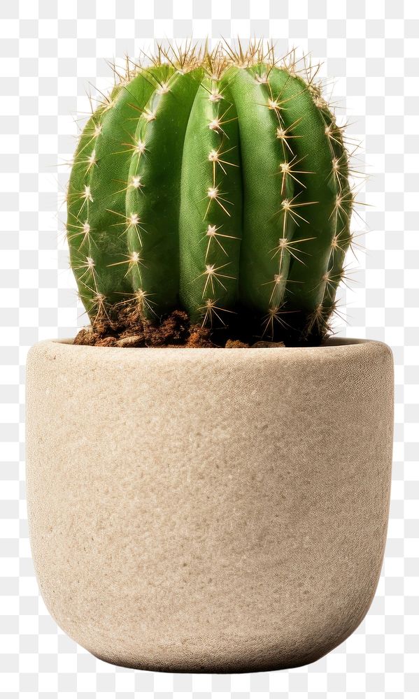 PNG Cactus plant white background potted plant. 