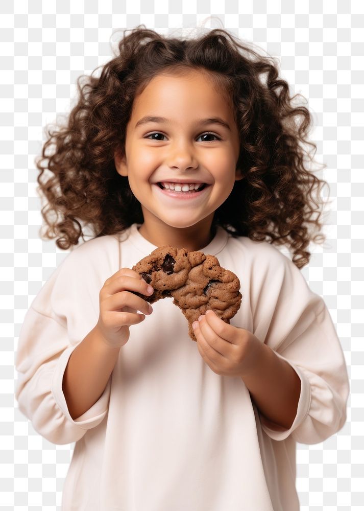 PNG Portrait chocolate smiling child. 