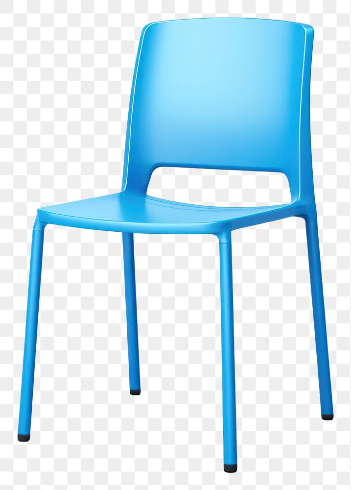PNG Chair furniture blue white background. AI generated Image by rawpixel.