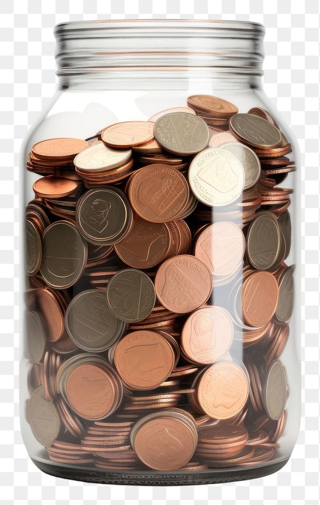 PNG Coin jar money transparent background. AI generated Image by rawpixel.