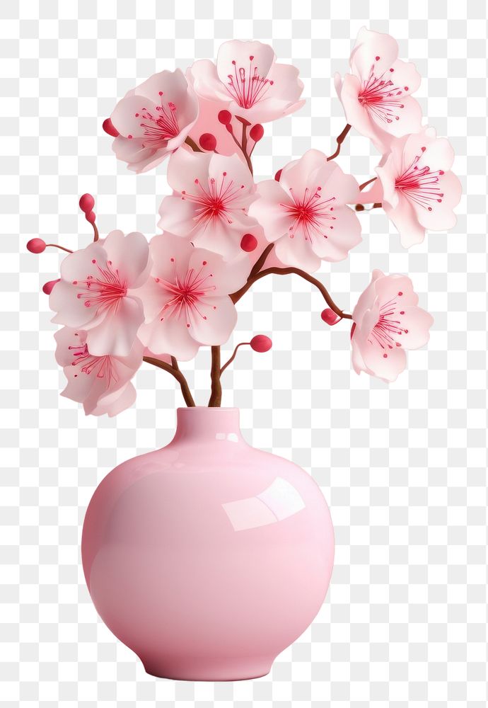 PNG Flower blossom plant vase. 