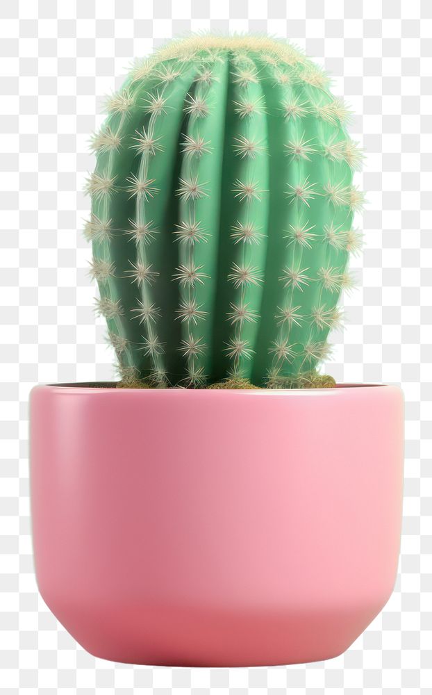 PNG  Cactus plant houseplant flowerpot. AI generated Image by rawpixel.