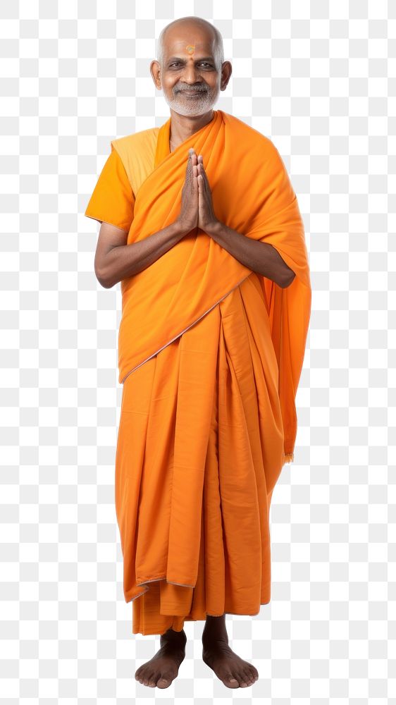 PNG Standing adult monk spirituality. AI generated Image by rawpixel.