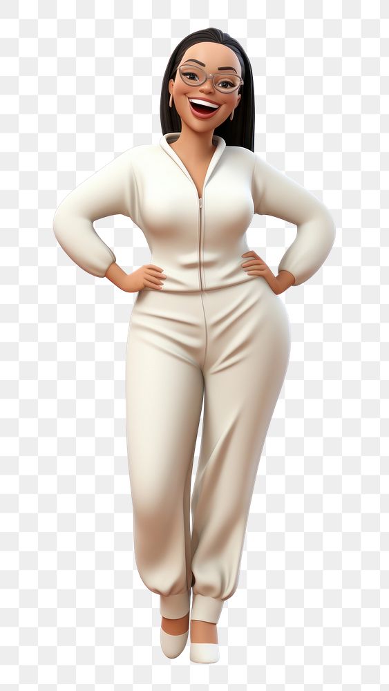 PNG Cartoon adult women suit. 