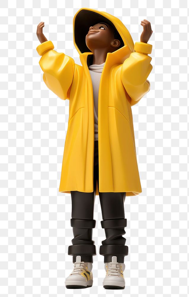 PNG Yellow person coat transparent background. 