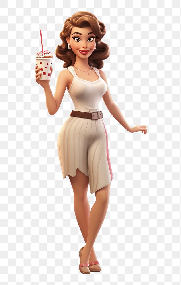 PNG Cartoon adult women milk. AI generated Image by rawpixel.