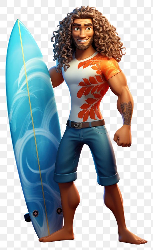 PNG Surfing cartoon sports adult. AI generated Image by rawpixel.