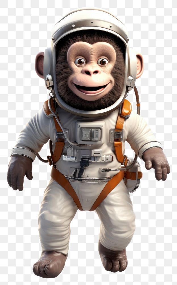 PNG Chimpanzee astronaut cute baby. AI generated Image by rawpixel.