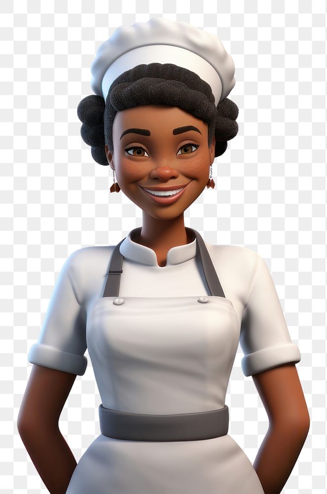 PNG Smiling cartoon female adult. 