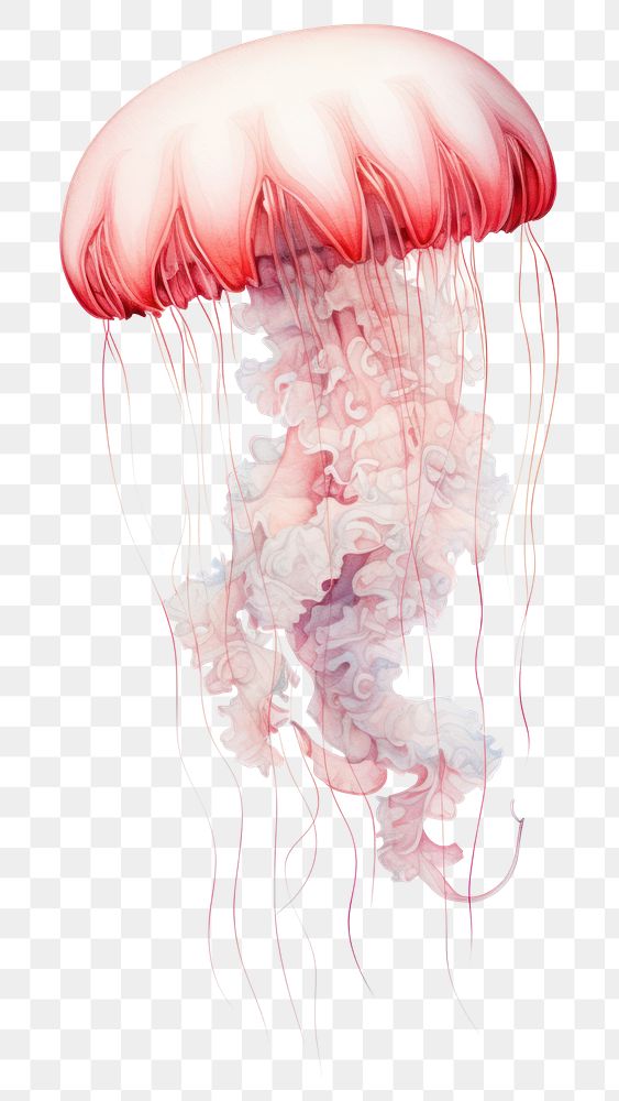 PNG Jellyfish animal invertebrate transparent background