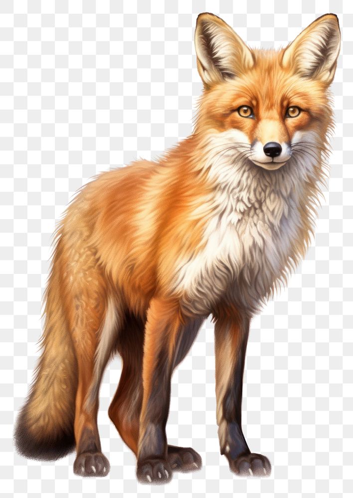 PNG Fox wildlife mammal animal. AI generated Image by rawpixel.