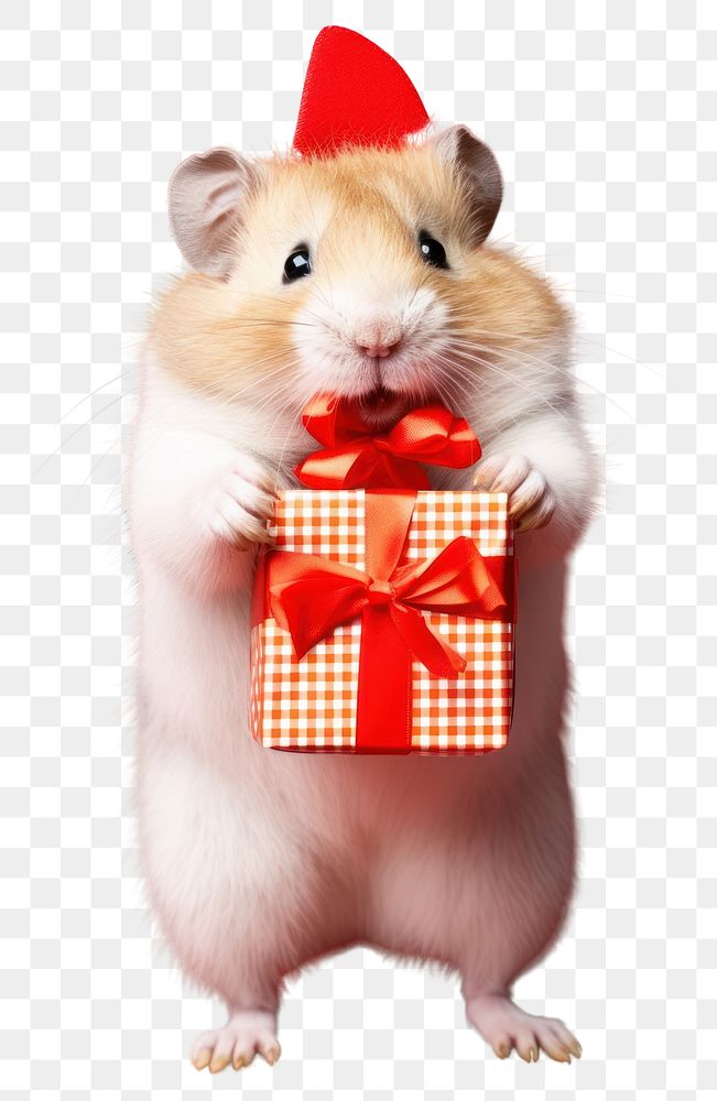 PNG Hamster christmas portrait rodent transparent background