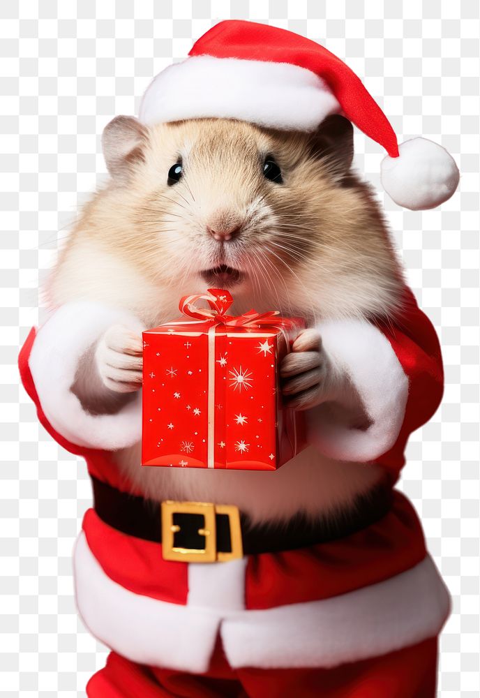 PNG Hamster christmas portrait mammal transparent background