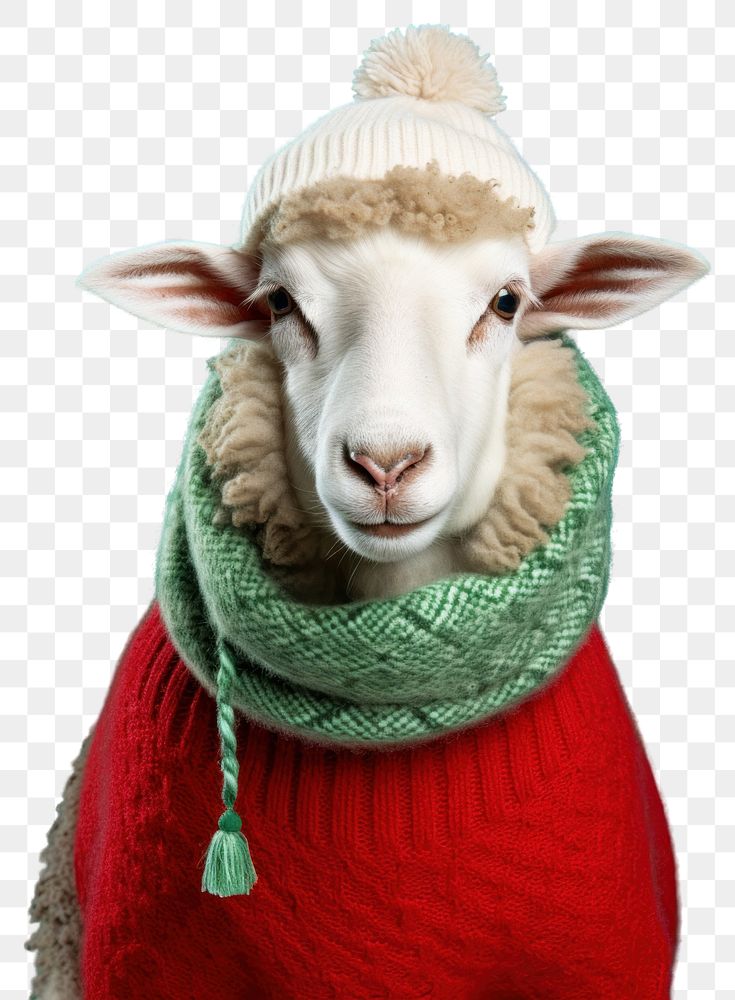 PNG Sweater sheep livestock portrait transparent background