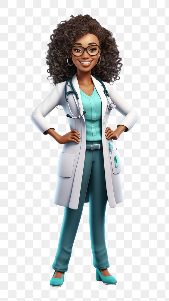 PNG Cartoon doctor female adult. AI generated Image by rawpixel.