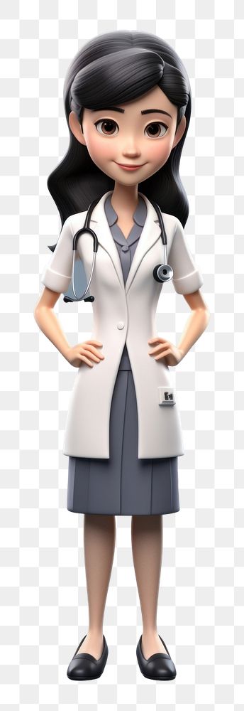 PNG  Stethoscope cartoon doctor gray. AI generated Image by rawpixel.
