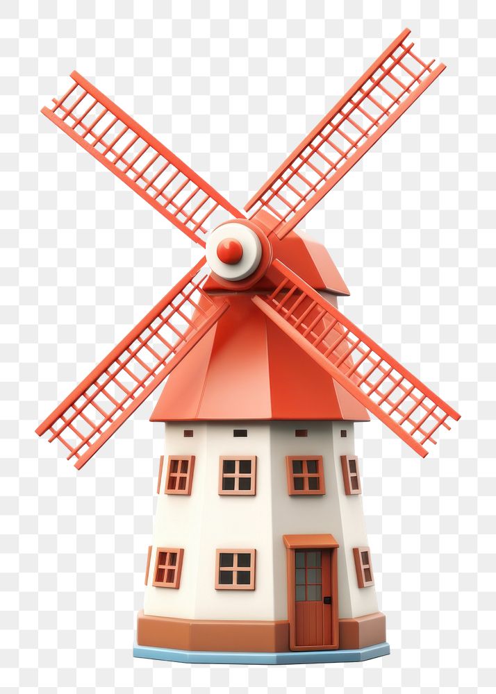 PNG Windmill transparent background architecture playhouse. AI generated Image by rawpixel.