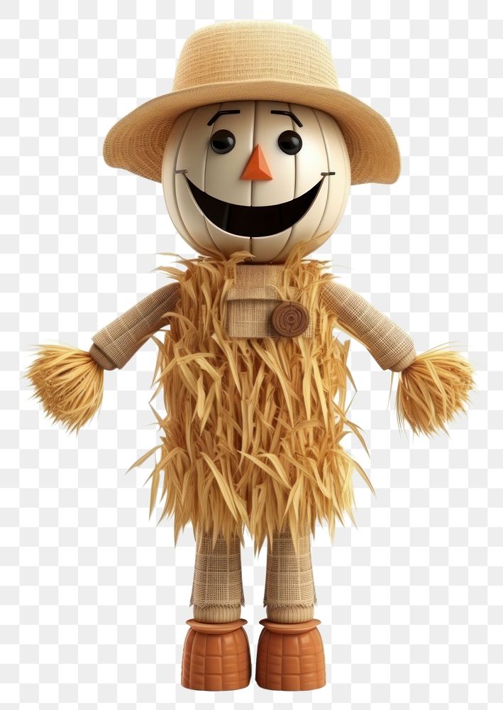 PNG Scarecrow white toy transparent background