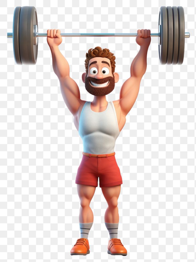 PNG Weightlifting sports gym white background. AI generated Image by rawpixel.