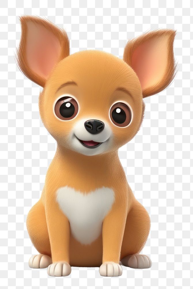 PNG Chihuahua figurine cartoon mammal. AI generated Image by rawpixel.