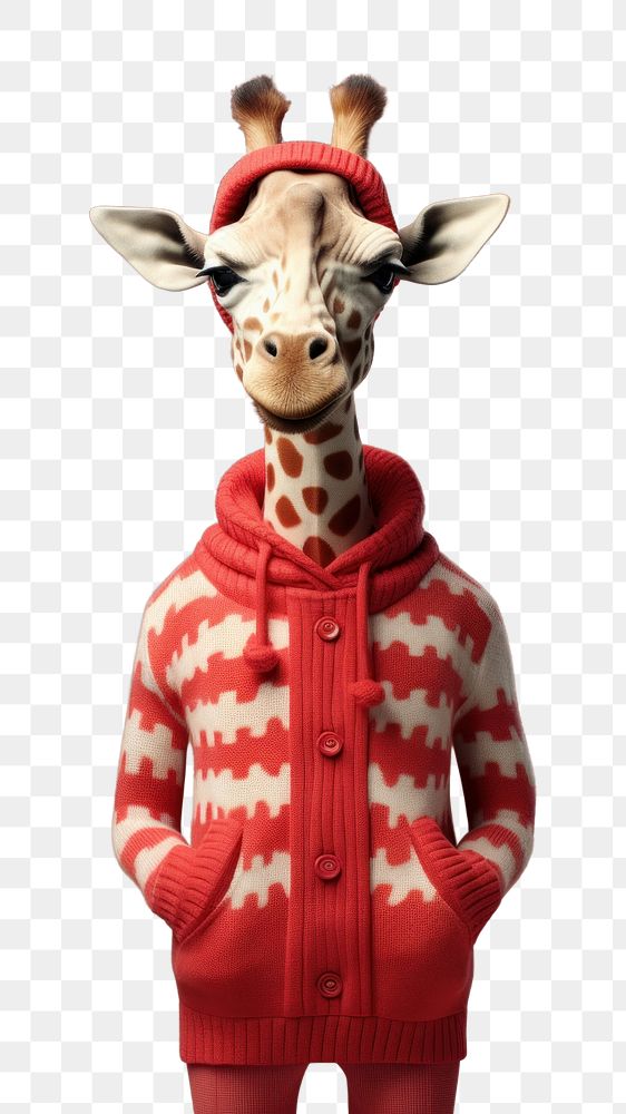 PNG Giraffe sweater mammal animal. AI generated Image by rawpixel.