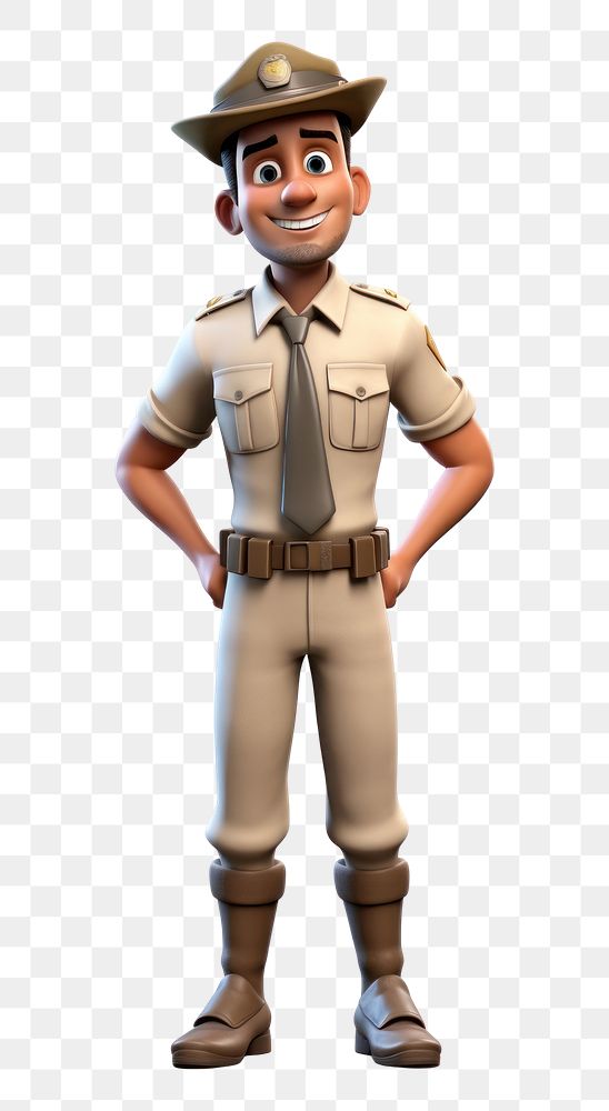 PNG Cartoon officer white background accessories. AI generated Image by rawpixel.