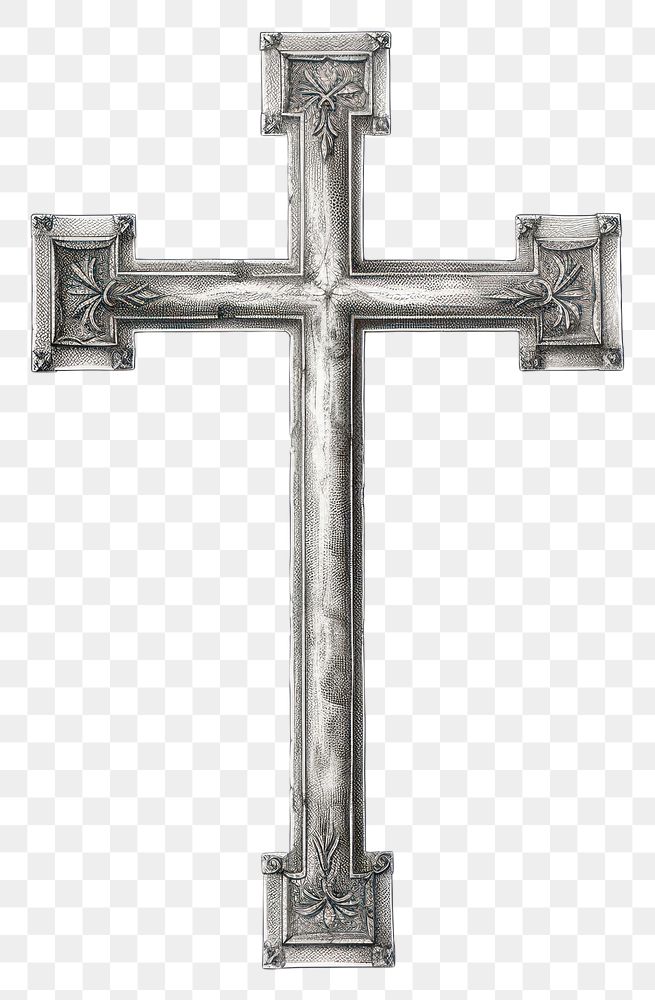 PNG Cross crucifix symbol white background. AI generated Image by rawpixel.