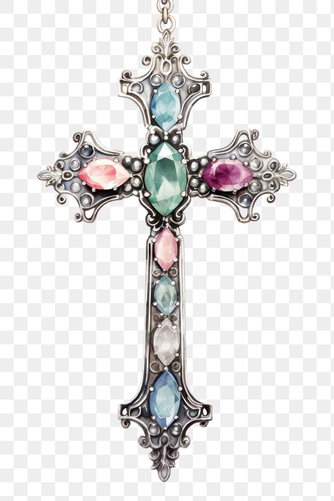 PNG Cross crucifix jewelry symbol. AI generated Image by rawpixel.