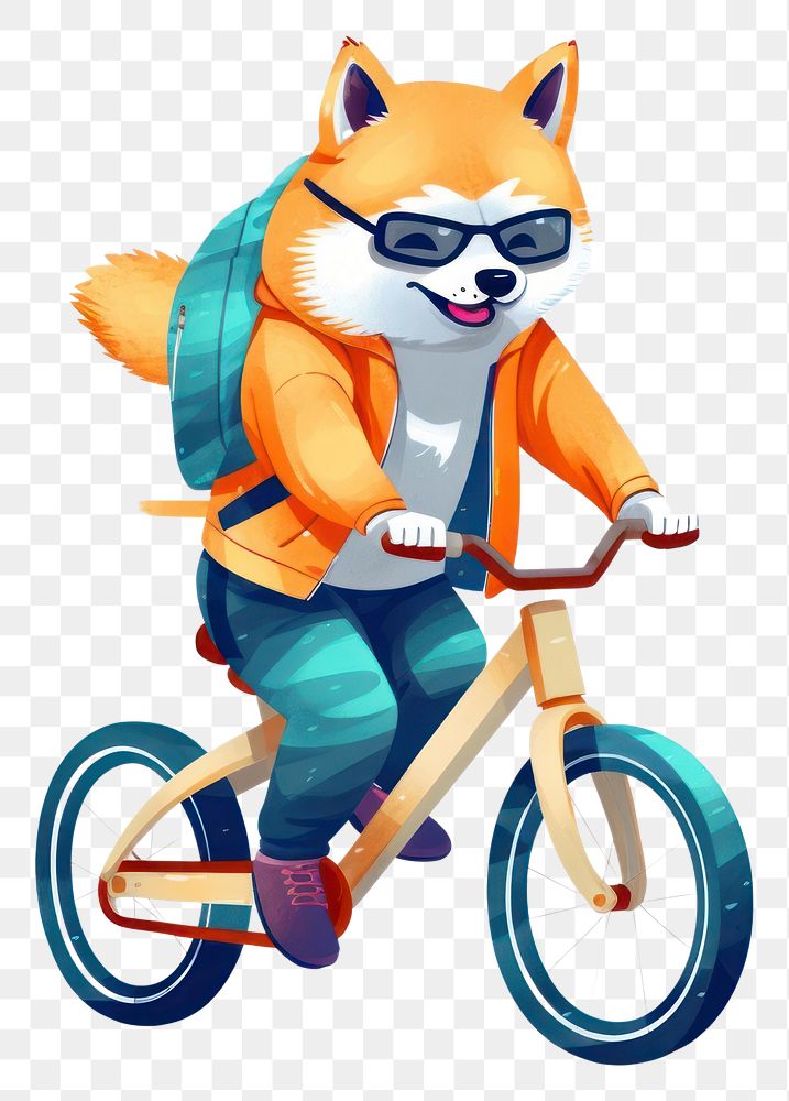 PNG Bicycle vehicle cycling cartoon transparent background