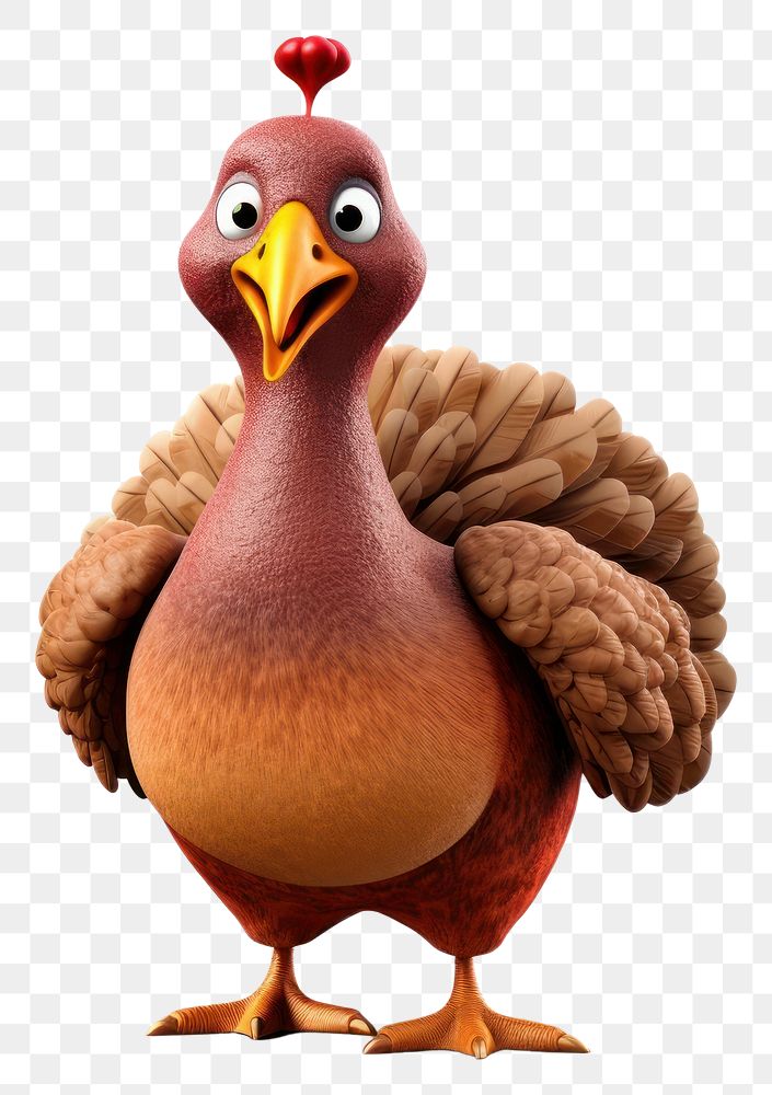 PNG Animal cartoon turkey bird. AI generated Image by rawpixel.