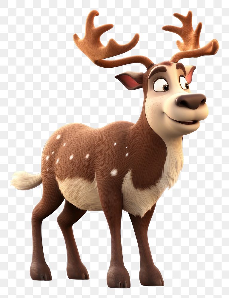 PNG Cartoon mammal animal deer. 