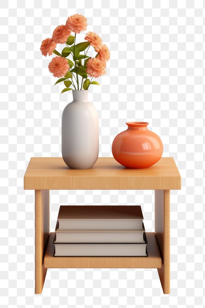 PNG Flower table vase furniture. AI generated Image by rawpixel.