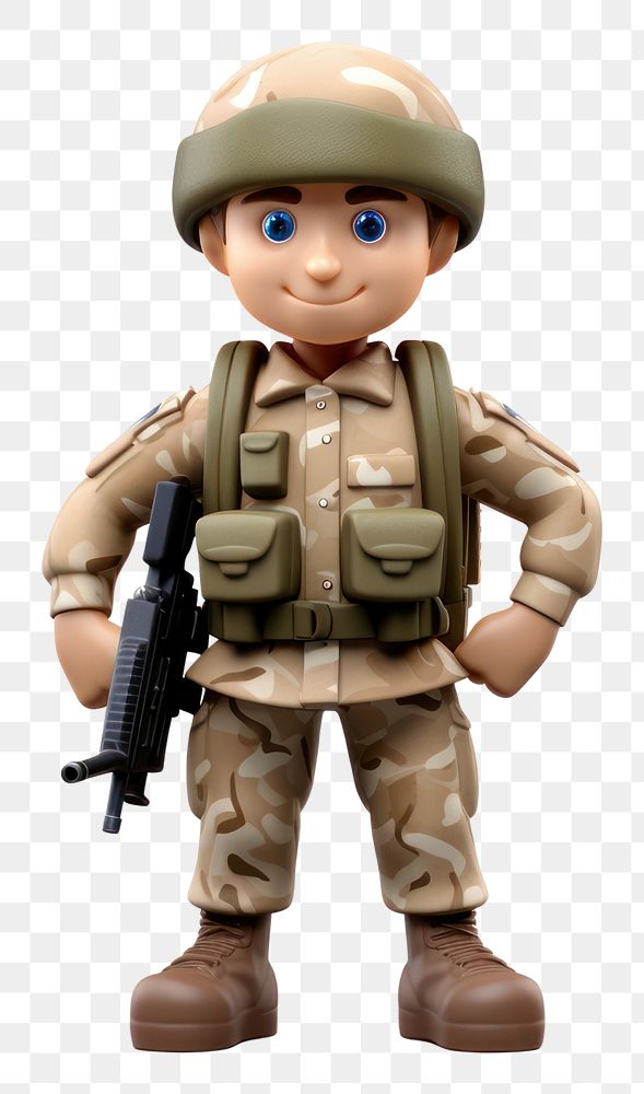 PNG Military soldier cartoon weapon. AI generated Image by rawpixel.