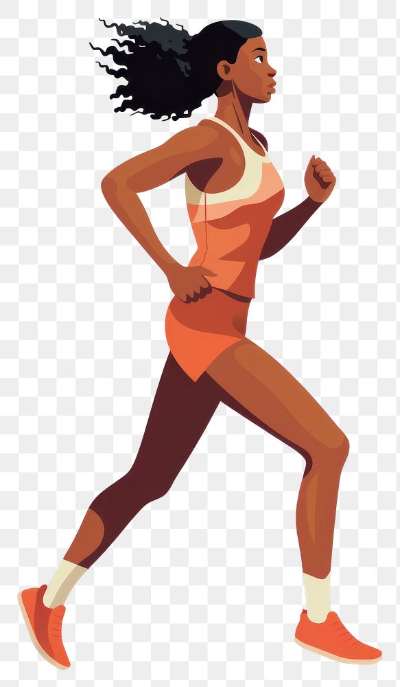PNG Female runner running jogging dancing. AI generated Image by rawpixel.