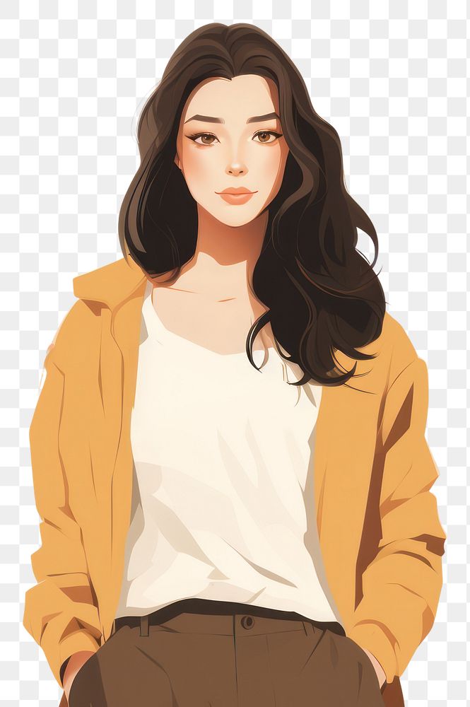 PNG Portrait clothing adult woman. AI generated Image by rawpixel.