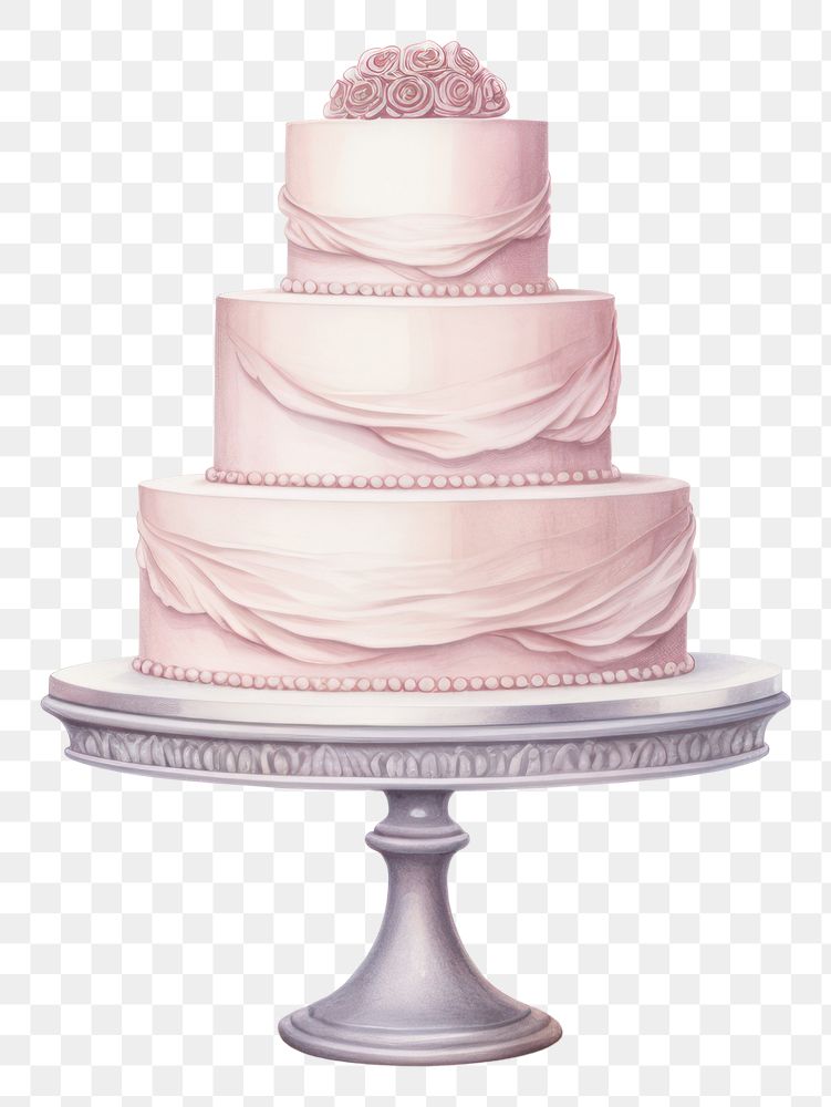 PNG Wedding cake dessert food, digital paint illustration. AI generated image