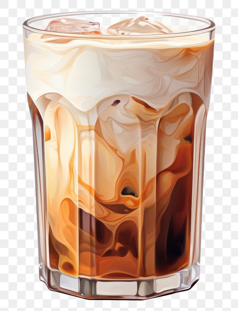 PNG Glass milkshake drink white background