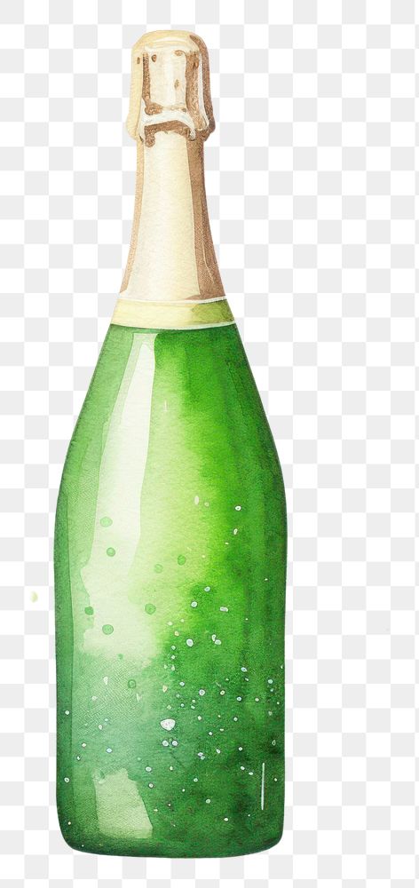 PNG Bottle champagne drink green. AI generated Image by rawpixel.