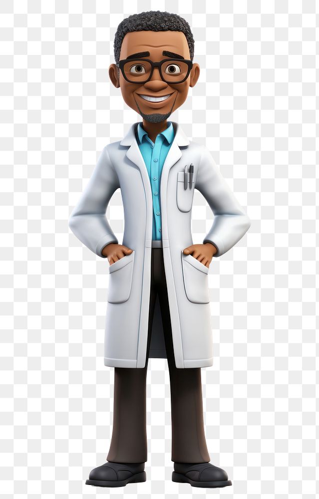 PNG Scientist overcoat cartoon stethoscope. AI generated Image by rawpixel.