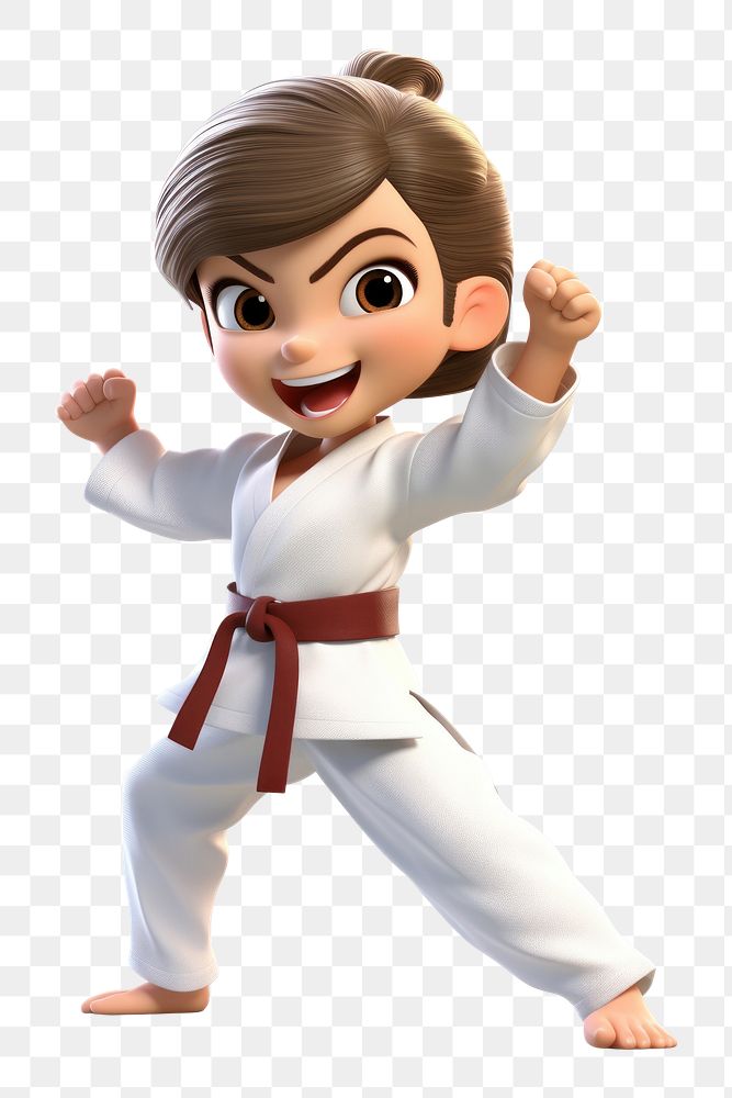 PNG Karate cartoon sports cute. AI generated Image by rawpixel.