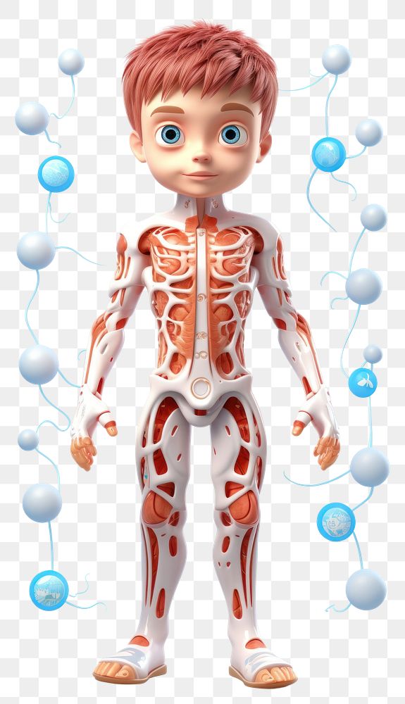 PNG Anatomy cartoon human toy. AI generated Image by rawpixel.